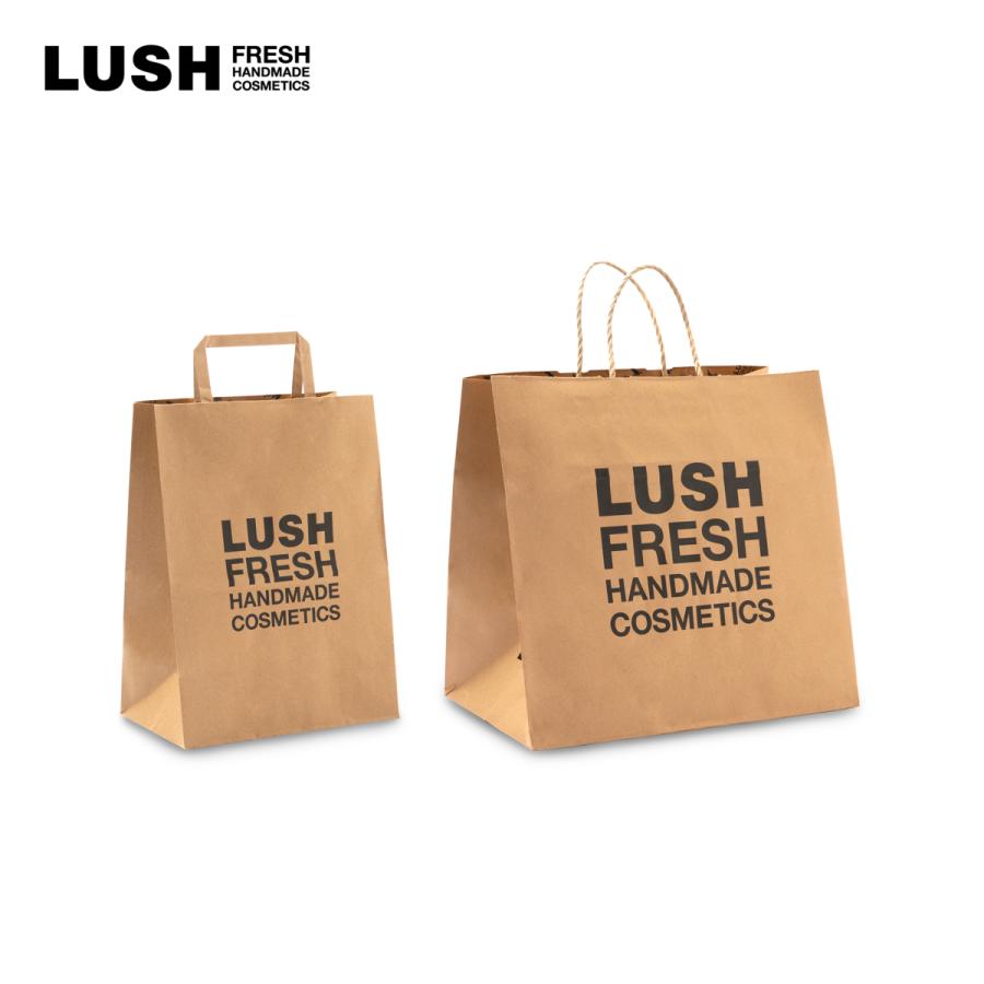 LUSH ラッシュ 公式 ショッパー 紙袋 手提げ袋 買い物袋 バッグ プレゼント用 ギフト ラッピング 手渡し  お配り用｜lush