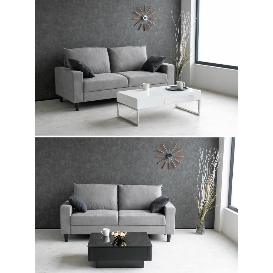 北欧モダンソファー クッション付 おしゃれ 2・3人掛け グレー