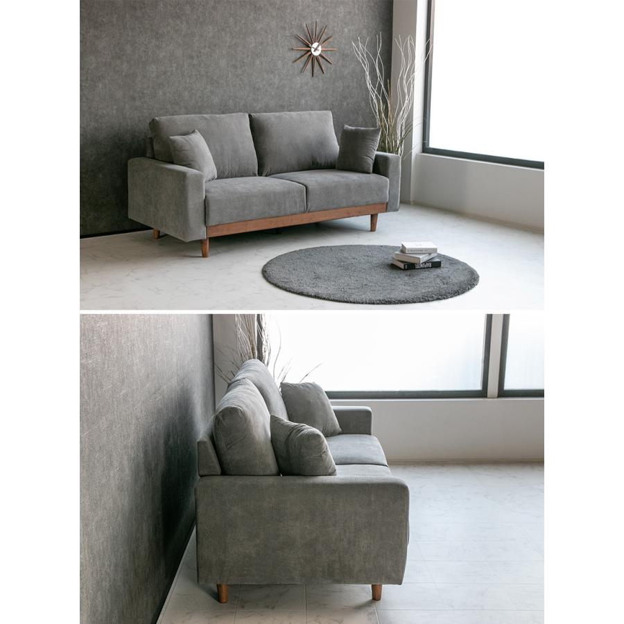 ソファー コーデュロイ ファブリック 無垢材 2人掛け 3人掛け ソファ グレー グリーン カーキ ダークグレー 無垢 ローソファー 高級 モダン 北欧 おしゃれ 185 Lushroom 通販 Yahoo ショッピング