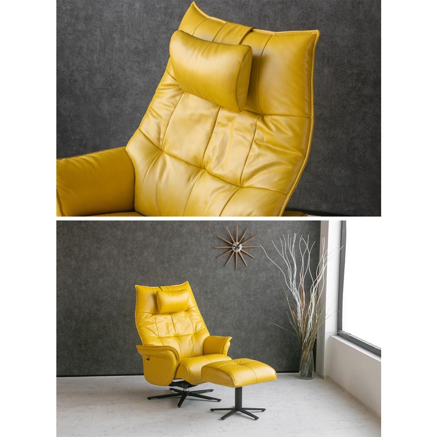 パーソナルチェア リクライニングチェア レザー 総革 1人掛け モダン