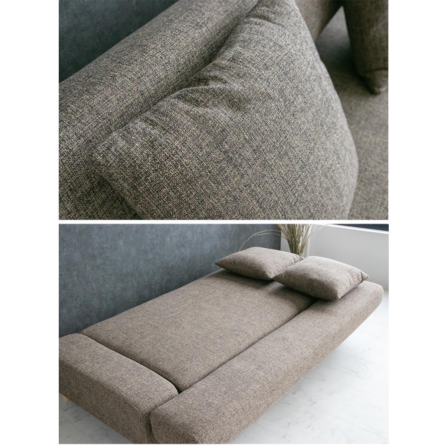 ソファーベッド ソファー 3人掛け カウチ おしゃれ 北欧 ファブリック 弾力 ソファーベッド ファブリック 3人掛け ソファベッド セミダブル 脚付き