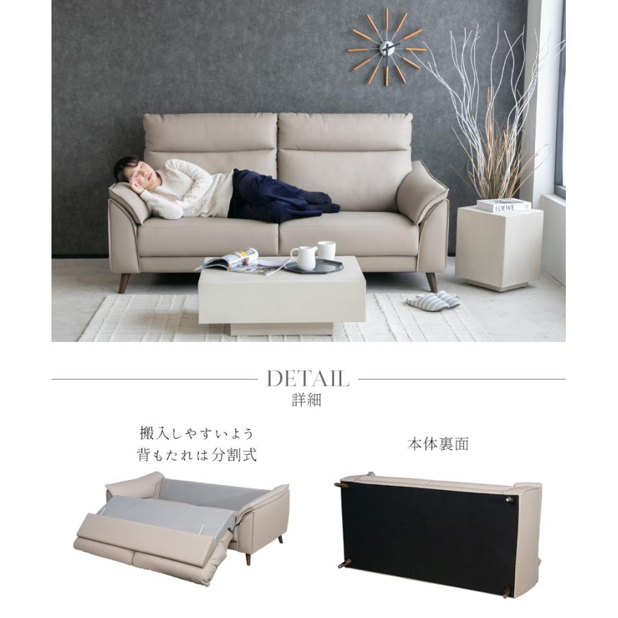 ソファ ソファー ハイバック 3人掛け 194cm 三人掛け シンレザー