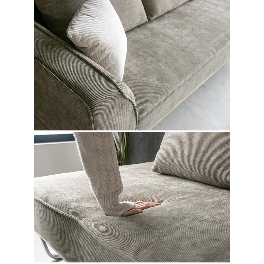 【9月6日中】3人掛け　ソファ　北欧　おしゃれ　コーデュロイ　ゆったり ソファー 3人掛け コーデュロイ 北欧 ソファ 肘あり おしゃれ 3P