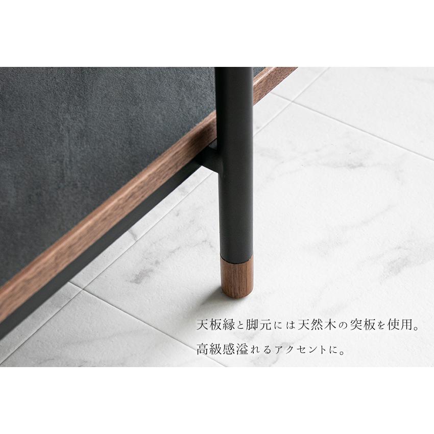 オープンシェルフ 大理石調 おしゃれ ダークグレー ライトグレー