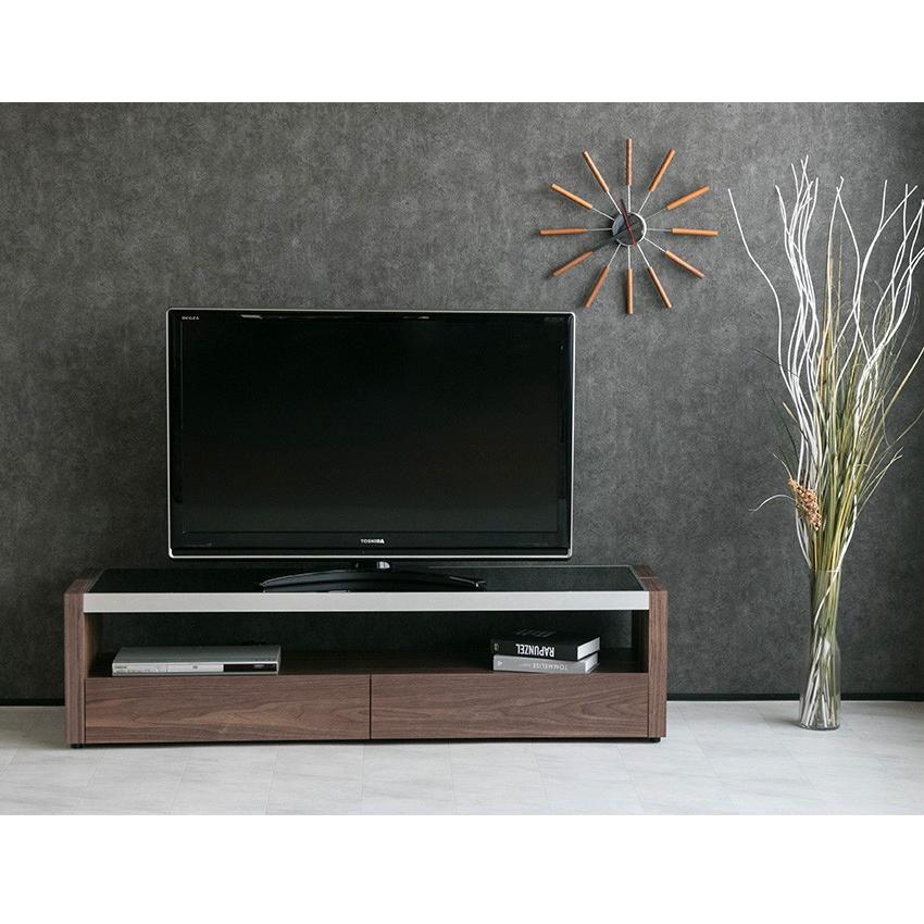 テレビ台 ローボード 収納 200cm おしゃれ ガラス天板 モダン 突板