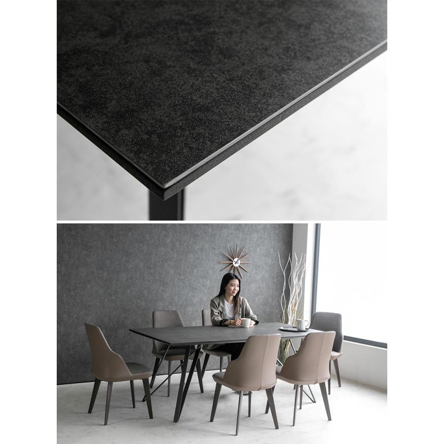 ダイニングテーブル 6人 おしゃれ セラミック テーブル 単品 6人用 黒