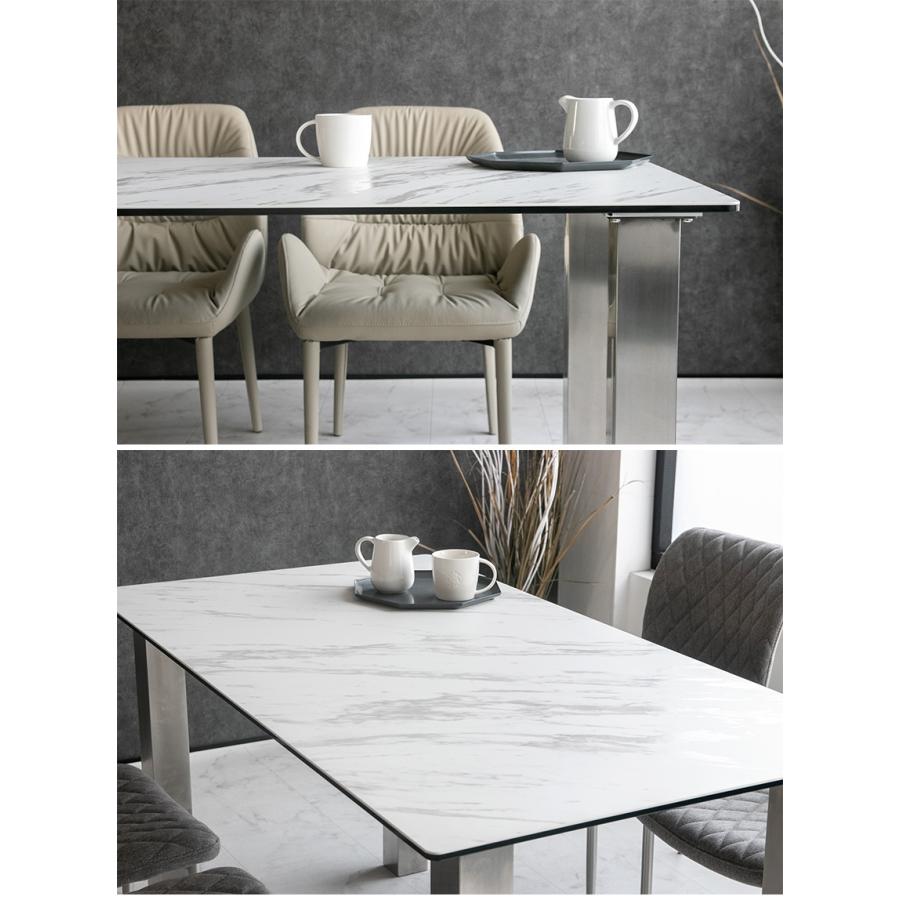 ダイニングテーブル　セラミック柄　大理石柄　白　黒　4人 楽天市場】セラミック ダイニングテーブル ホワイト 大理石風 幅