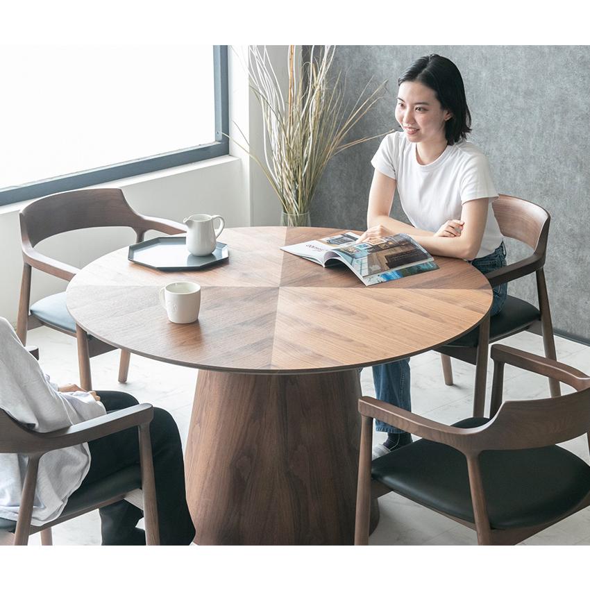 美品 アイリスチトセ 丸 ラウンドテーブル モダンインテリア ダイニングテーブル 2人 4人 おしゃれ 北欧 丸 テーブル 単品 4人用