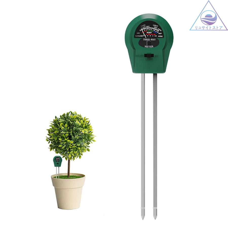 土壌測定器 3in1 ph測定器 水分計 光量計 土壌酸度計 電池不要 植物 フラワー ガーデン 農業 園芸 栽培に適用 植木鉢 観葉植物 水管理 畑 水分量測定 :dojo-sokutei-ki:リュサイトストア - 通販 - Yahoo!ショッピング 土壌測定器 3in1 ph測定器 水分計 光量計 土壌酸度計 電池不要 植物 フラワー ガーデン 農業 園芸 栽培に適用 植木鉢 観葉植物 水管理 畑 水分量測定 :dojo-sokutei-ki:リュサイトストア - 通販 - Yahoo!ショッピング