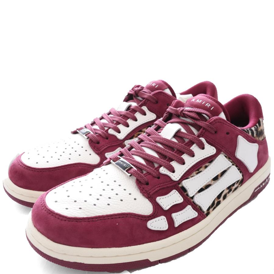 AMIRI 2025 スケルトップ MAロゴ レオパード レザー ローカット