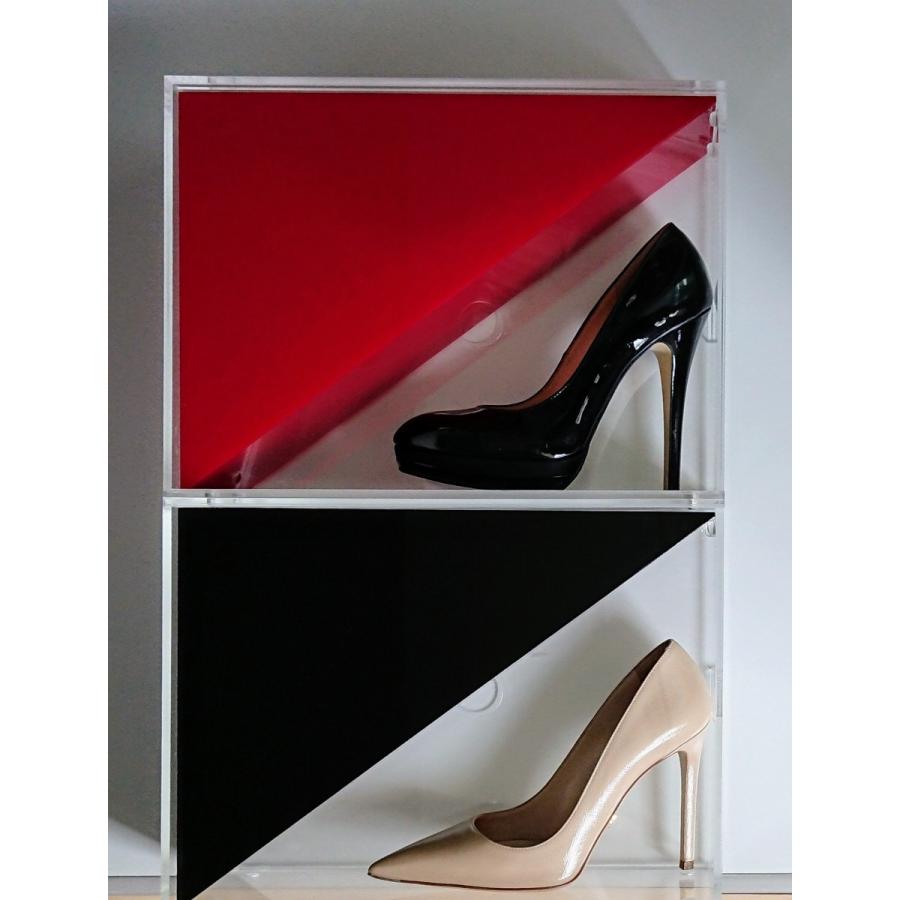 Lust　Case魅せる靴ケース　赤　 靴　収納　コレクションケース　シューズボックス　クリア　おしゃれ　靴入れ　靴箱　靴収納　ラグジュアリー　モダン |  | 09