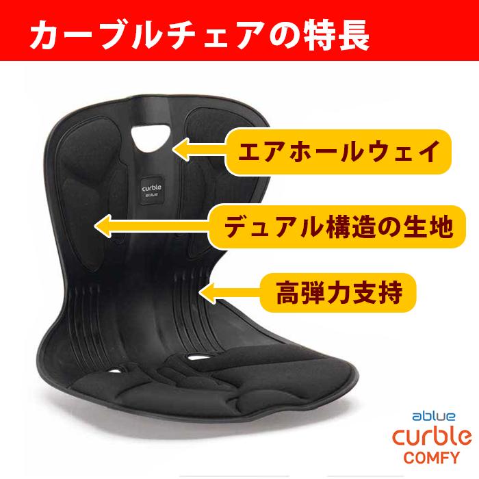 姿勢矯正 椅子　カーブル　骨盤サポートチェア2個セット 黒2個セット 姿勢サポートチェア (柔らかめ) 姿勢矯正 姿勢が