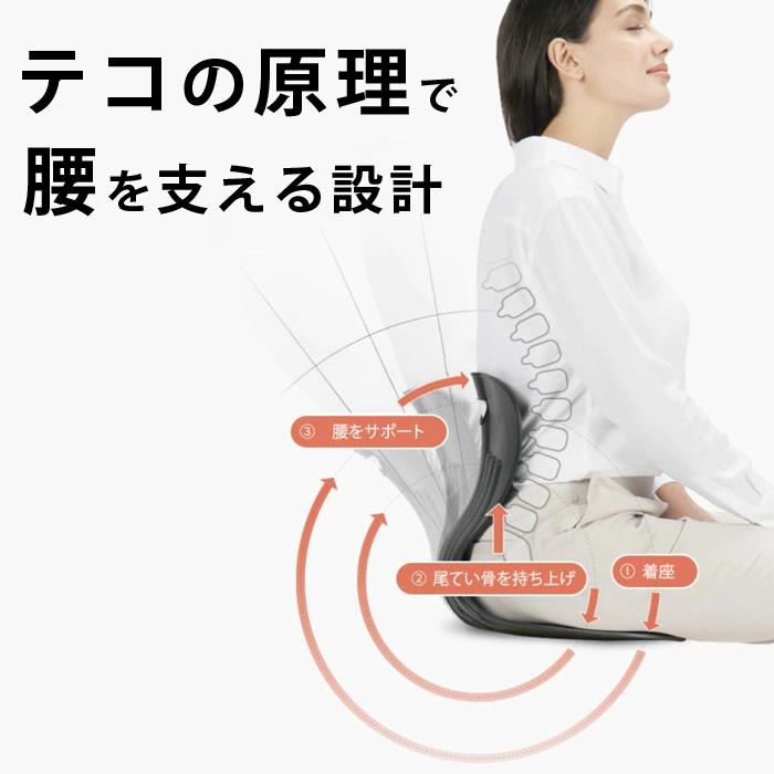 姿勢サポートチェア 姿勢矯正椅子 カーブルチェア コンフィー ブラック　2個セット｜luster-online｜02