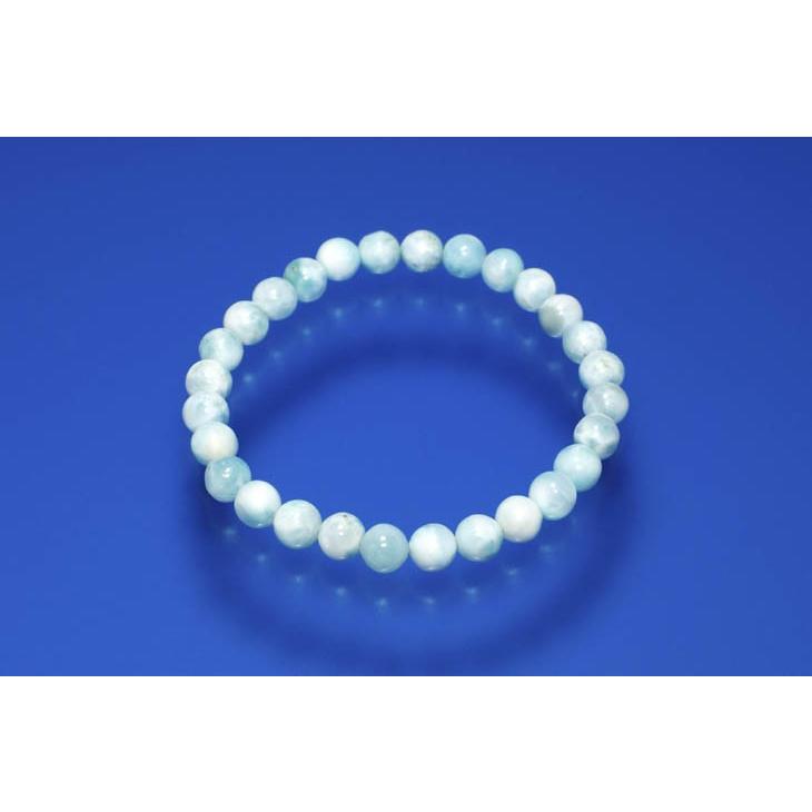 ラリマー 7mm パワーストーン 天然石 ブレスレット : LUSTER STONE