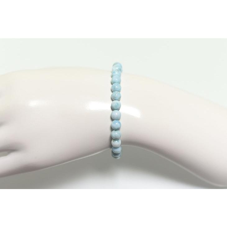 パワーストーン 天然石 ブレスレット ラリマー 6.5mm : LUSTER STONE 