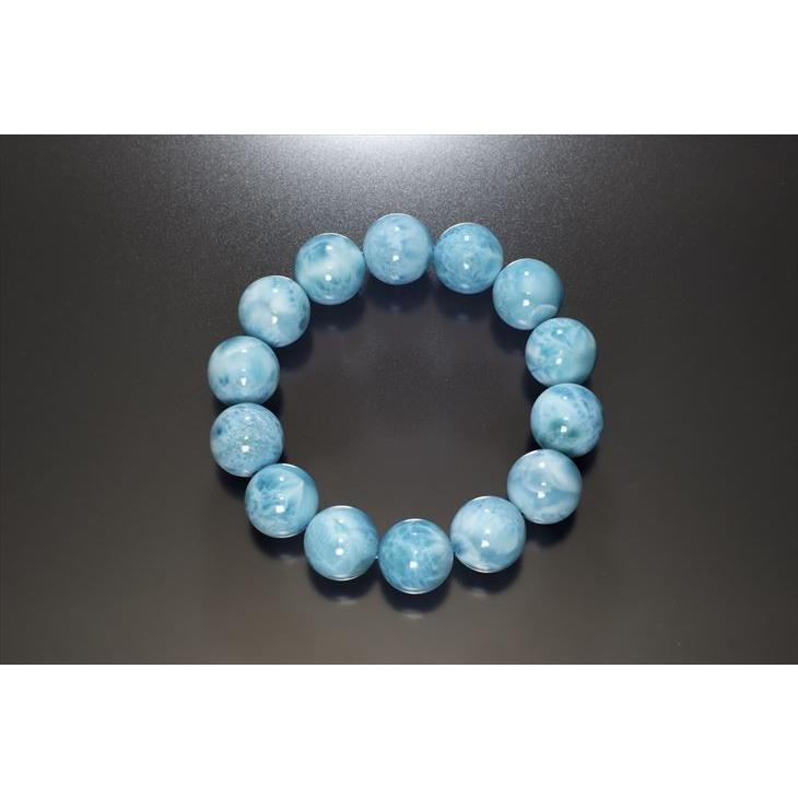 ラリマー 17mm ブレスレット パワーストーン 天然石 : LUSTER STONE