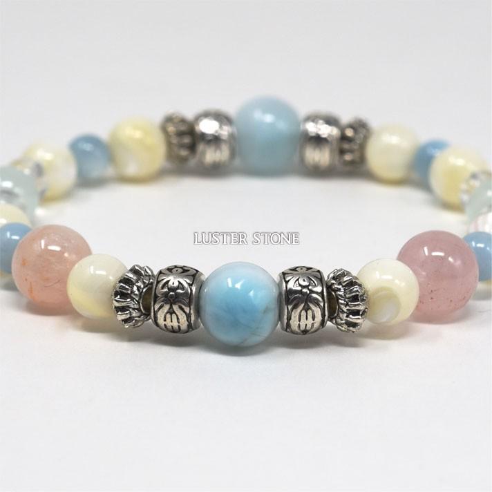 オリジナルデザインブレスレット アイスラリマー モルガナイト