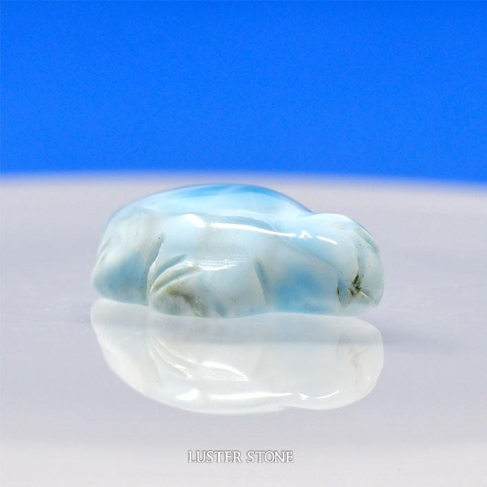 メール便可 ラリマー 亀 置物 天然石 パワーストーン : LUSTER STONE