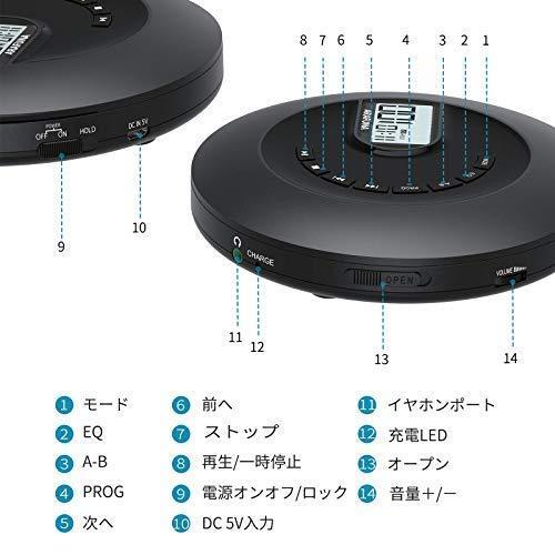 Cdプレーヤー Cdウォークマン充電式 ポータブルcdプレーヤー 1400mah大容量 14時間再生 イヤホン付き 音飛び防止 A Bリピート レジー Lusterstore Yahoo 店 通販 Yahoo ショッピング