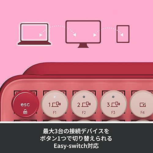 購入アウトレット ロジクール POP KEYS K730RO メカニカル ワイヤレス キーボード ローズ 日本語配列 メカニカルキーボード ワイヤレスキーボード blu