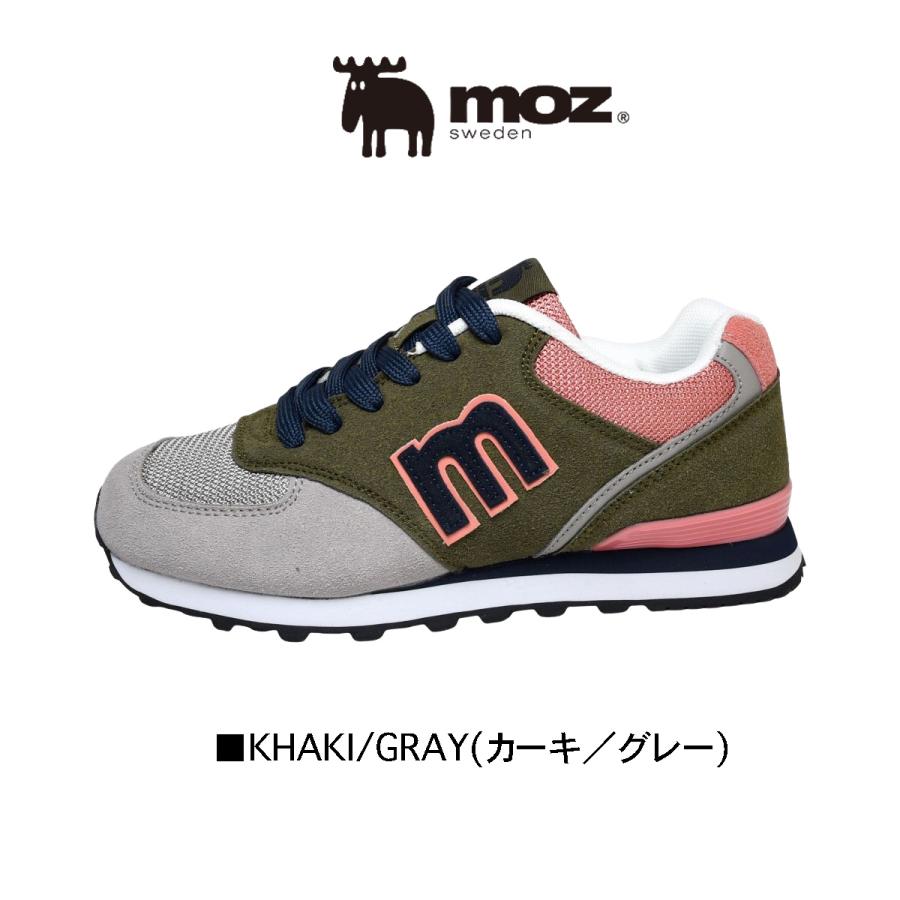 moz（モズ） スニーカー レディース 3E 幅広 軽量 マルチカラー 配色