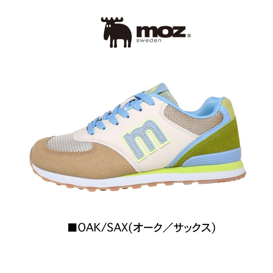moz（モズ） スニーカー レディース 3E 幅広 軽量 マルチカラー 配色