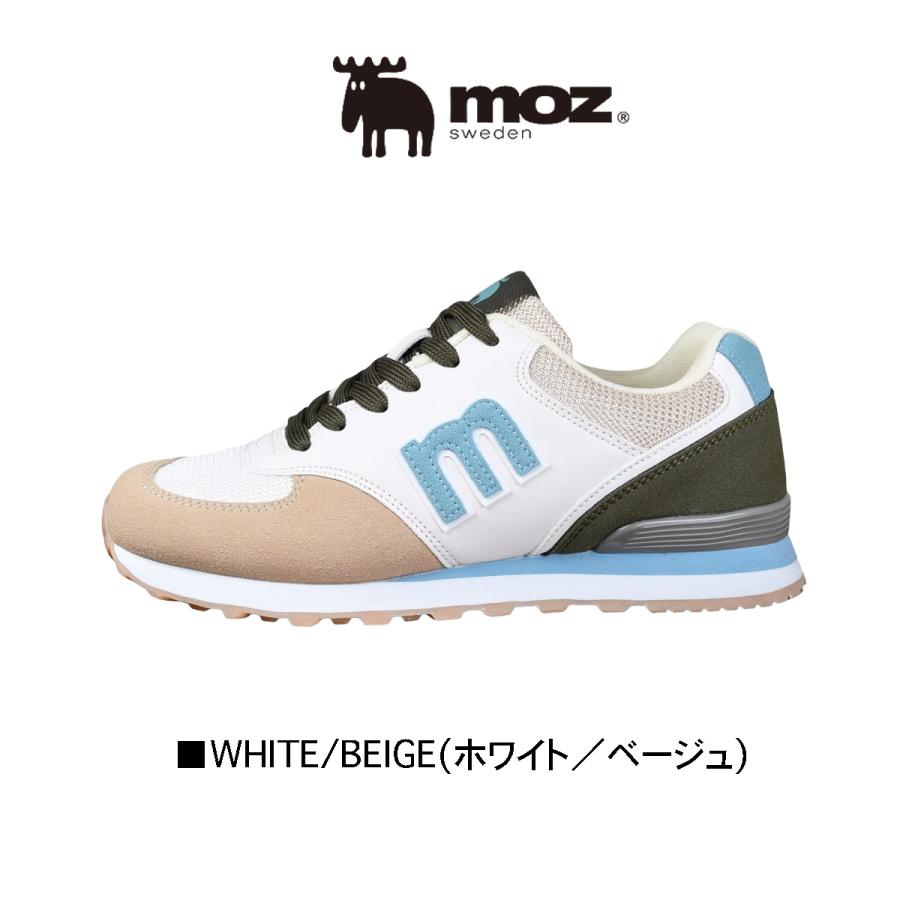 moz（モズ） スニーカー レディース 3E 幅広 軽量 マルチカラー 配色