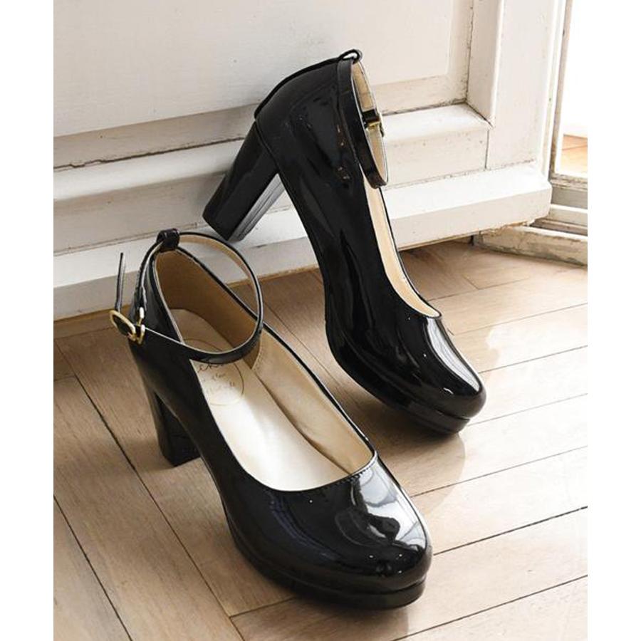 lus. lus.2316 アンクルストラップ付パンプス 厚底 ヒール7cm lus. lus.2316 アンクルストラップ付パンプス 厚底 ヒール7cm