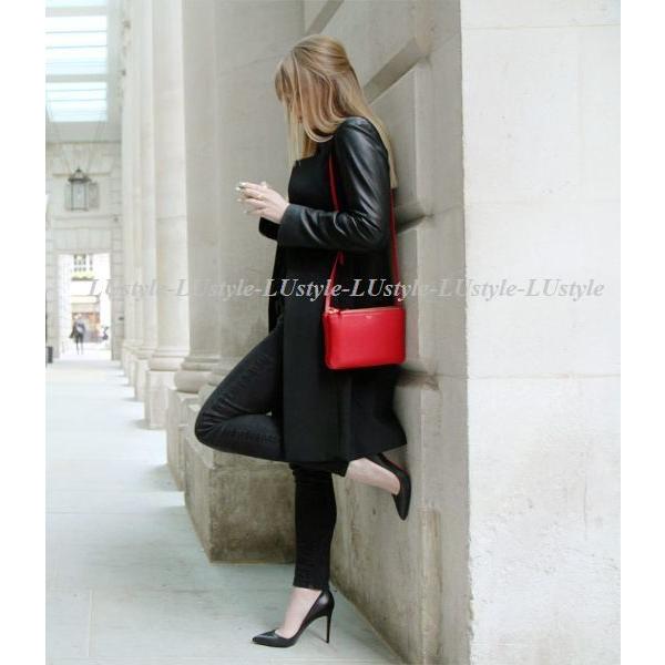 CELINE celine TRIO bag ラージ ブラック レッド 在庫あり