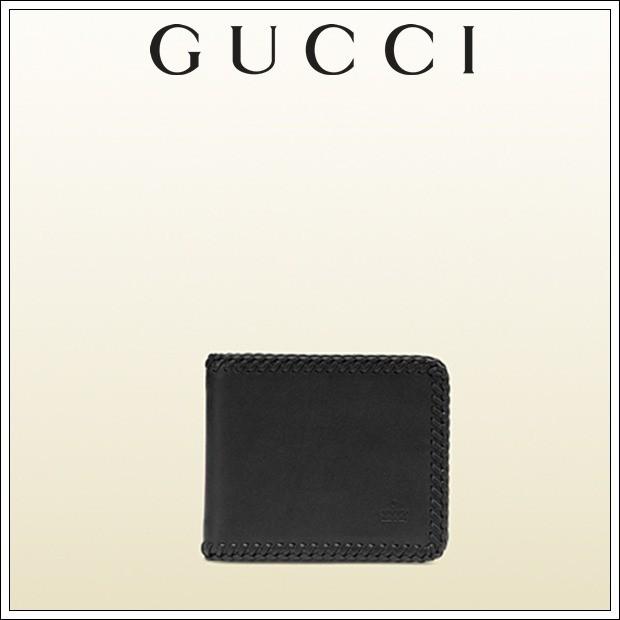 GUCCI　グッチ　型押しロゴ メンズ二つ折り財布　在庫有り | GUCCI