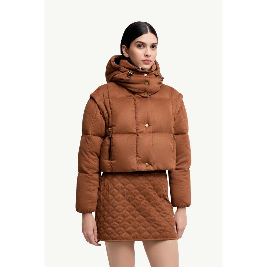レディース ダウンジャケット MONCLER モンクレール Paterne 2-in-1 Hooded Short Down Jacketの画像