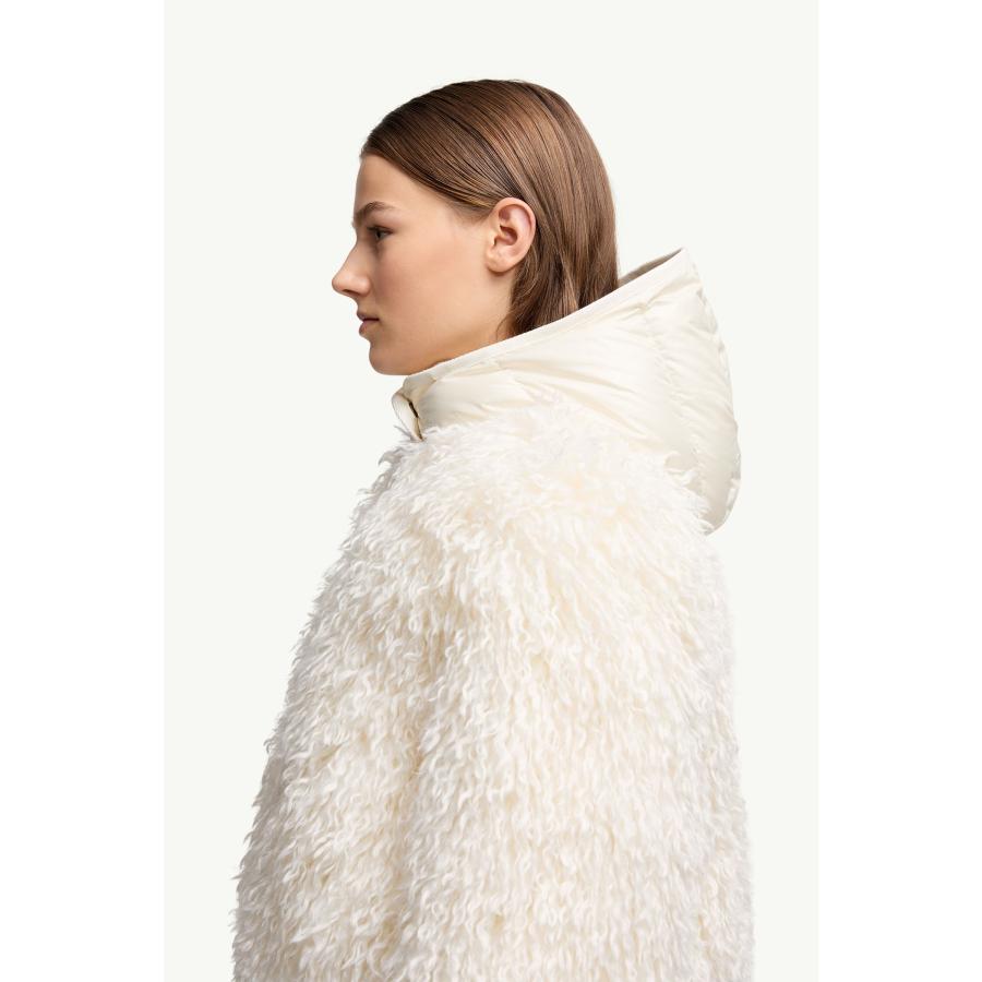 レディース ダウンジャケット MONCLER モンクレール Vigiers Teddy Hooded Short Down Jacketの画像