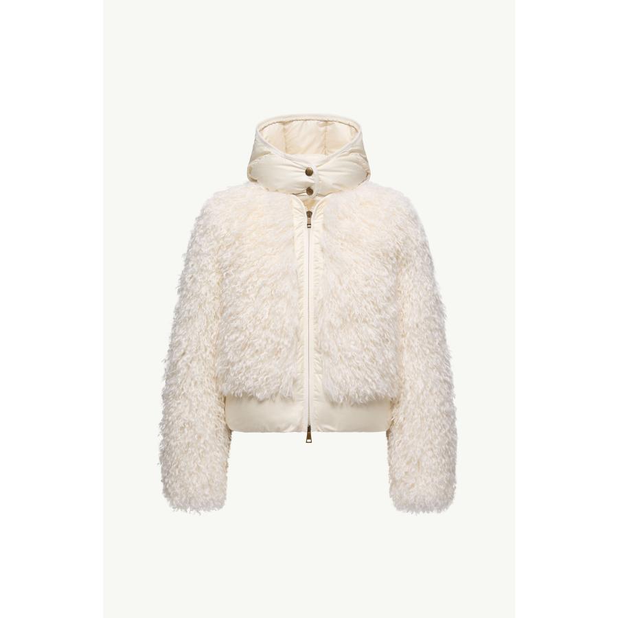 レディース ダウンジャケット MONCLER モンクレール Vigiers Teddy Hooded Short Down Jacketの画像