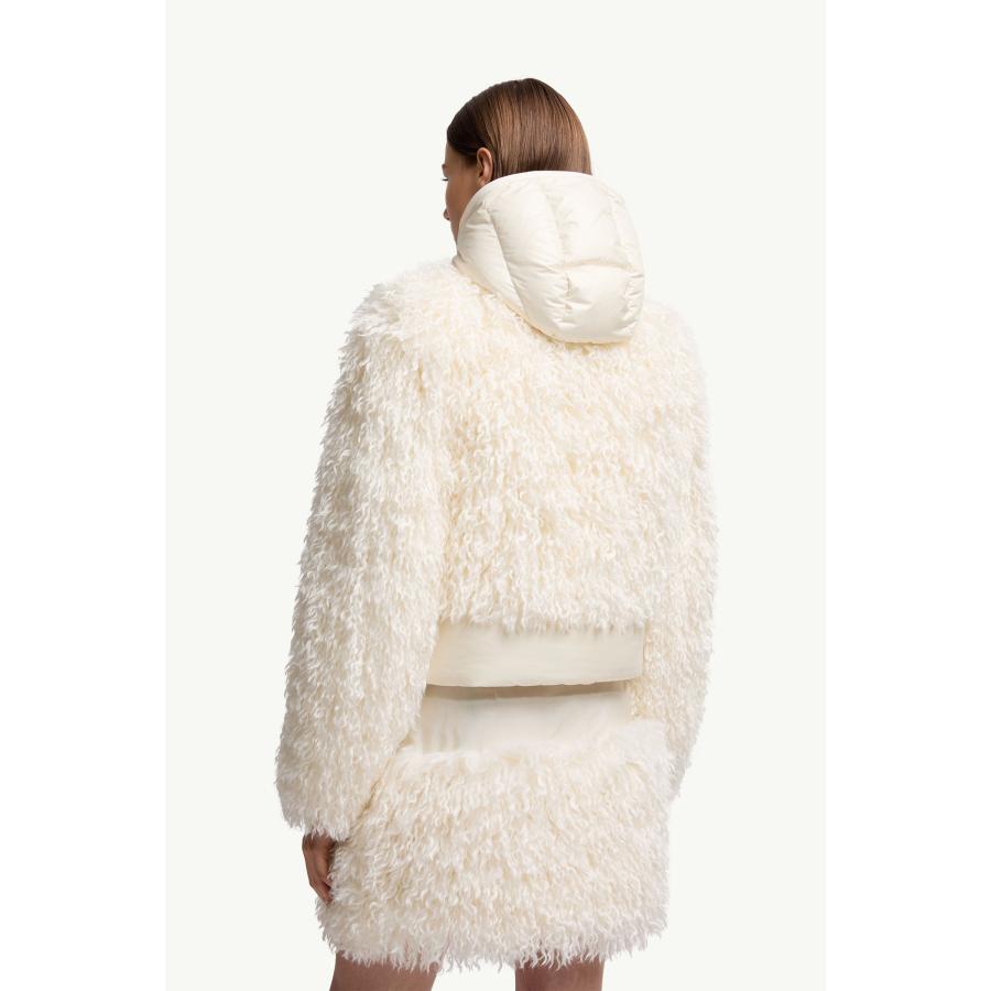 レディース ダウンジャケット MONCLER モンクレール Vigiers Teddy Hooded Short Down Jacketの画像