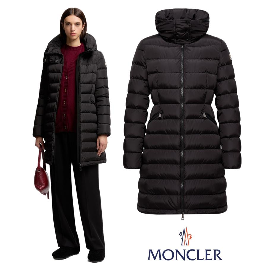 MONCLER Flammette ロングダウンジャケット 黒 00 美品 Black Flammette Hooded Long Down Jacket - Long Down Jackets for