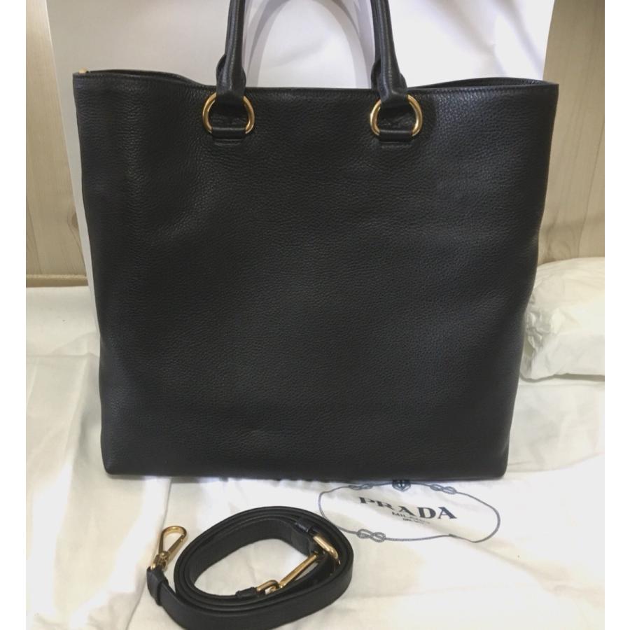 PRADA プラダ　2WAYレザーショルダートートバッグ  ブラック　在庫有り | PRADA | 02