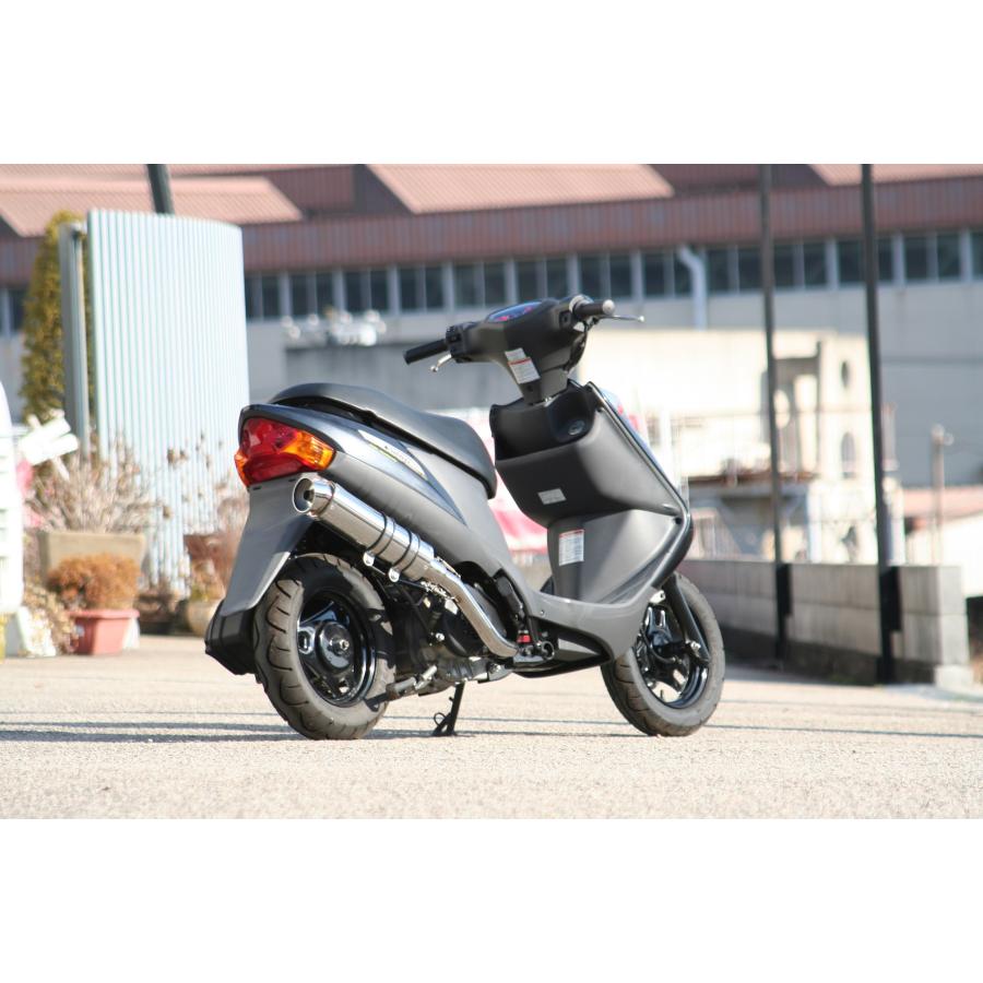 アドレスV125S バイクマフラー EBJ-CF4MA 2010年?2013年モデル対応 O2センサー車可 R300 アップタイプ SUS ステンレス マフラー カスタム パーツ｜luvias｜05