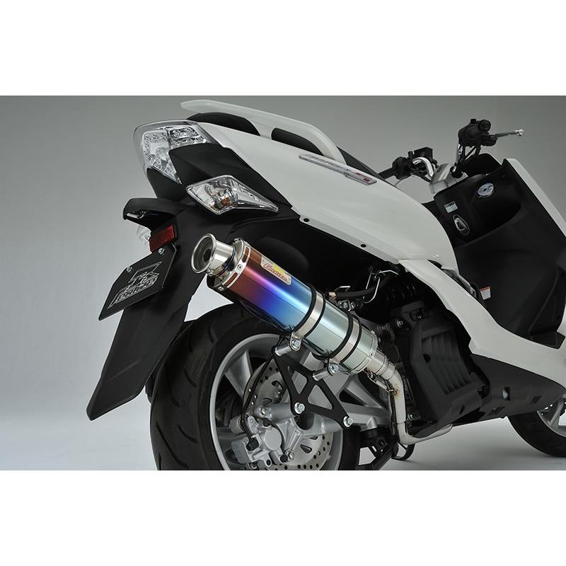 Realize マジェスティS バイクマフラー JBK-SG28J 2BK-SG52J 22Racing Ti チタン マフラー ブルー カスタム パーツ ドレスアップ バイク用 リアライズ ヤマハ｜luvias｜02