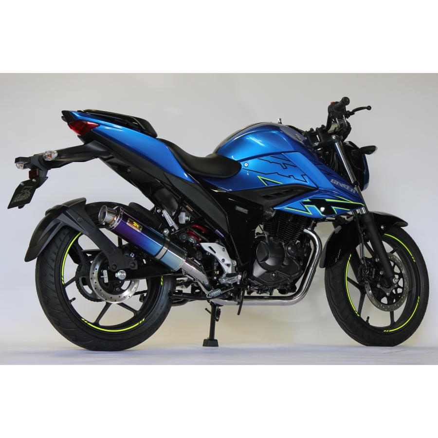 Realize ジクサー150 バイクマフラー 8BK-ED131 22Racing チタン マフラー ブルー カスタム パーツ ドレスアップ バイク用 スズキ リアライズ GIXXER｜luvias｜07