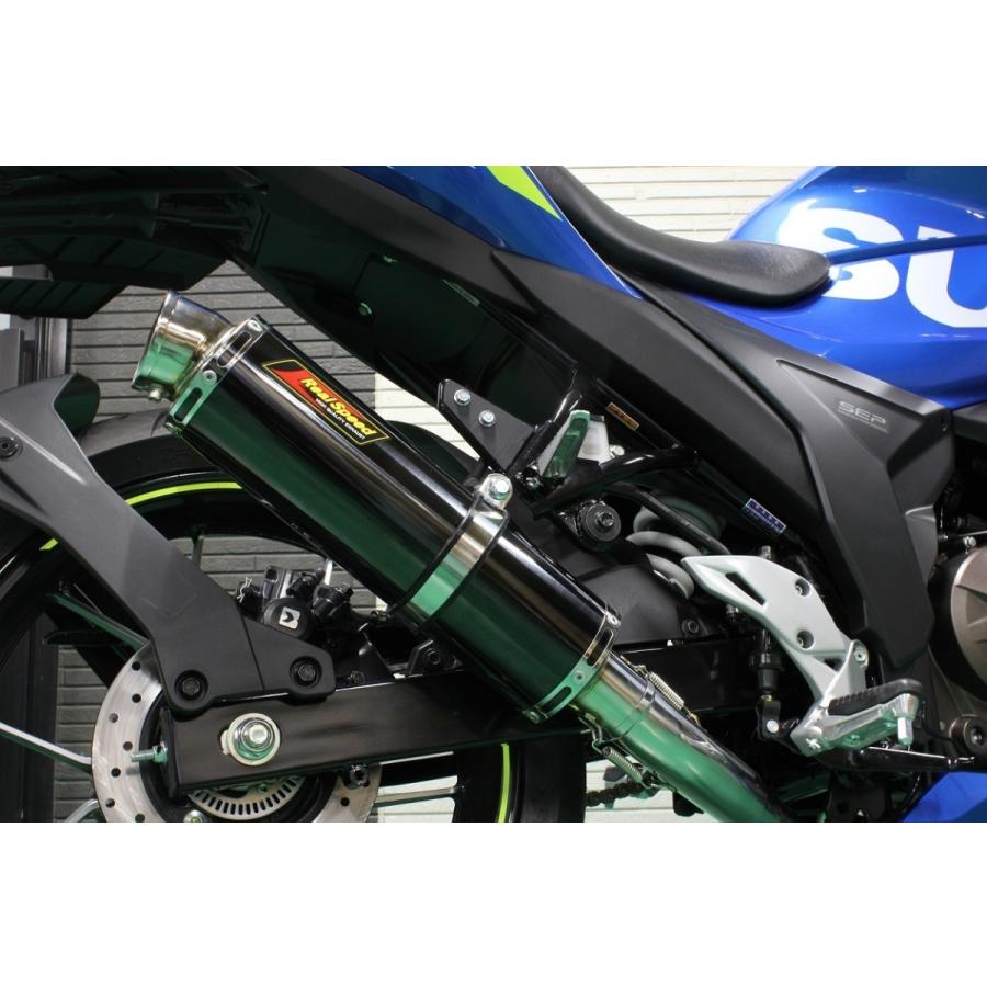 【最新モデル対応】ジクサー250 ジクサーSF250 バイクマフラー 8BK-ED22Y 2BK-ED22B クーガ ステンレス ブラック マフラー Realspeed リアルスピード スズキ｜luvias｜04