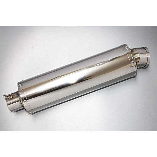 60.5サイレンサー　ステンレス 汎用サイレンサー 90φ×420mm 差込径 60.5φ ステンレス シルバー