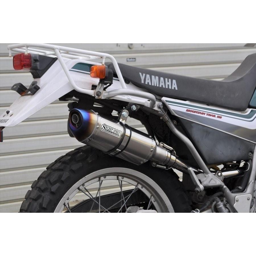Secret Speed シークレットスピード ヤマハ セロー225 スリップオン バイクマフラー 異形 モタード Sus ステンレス ブルー マフラー 店内全品対象