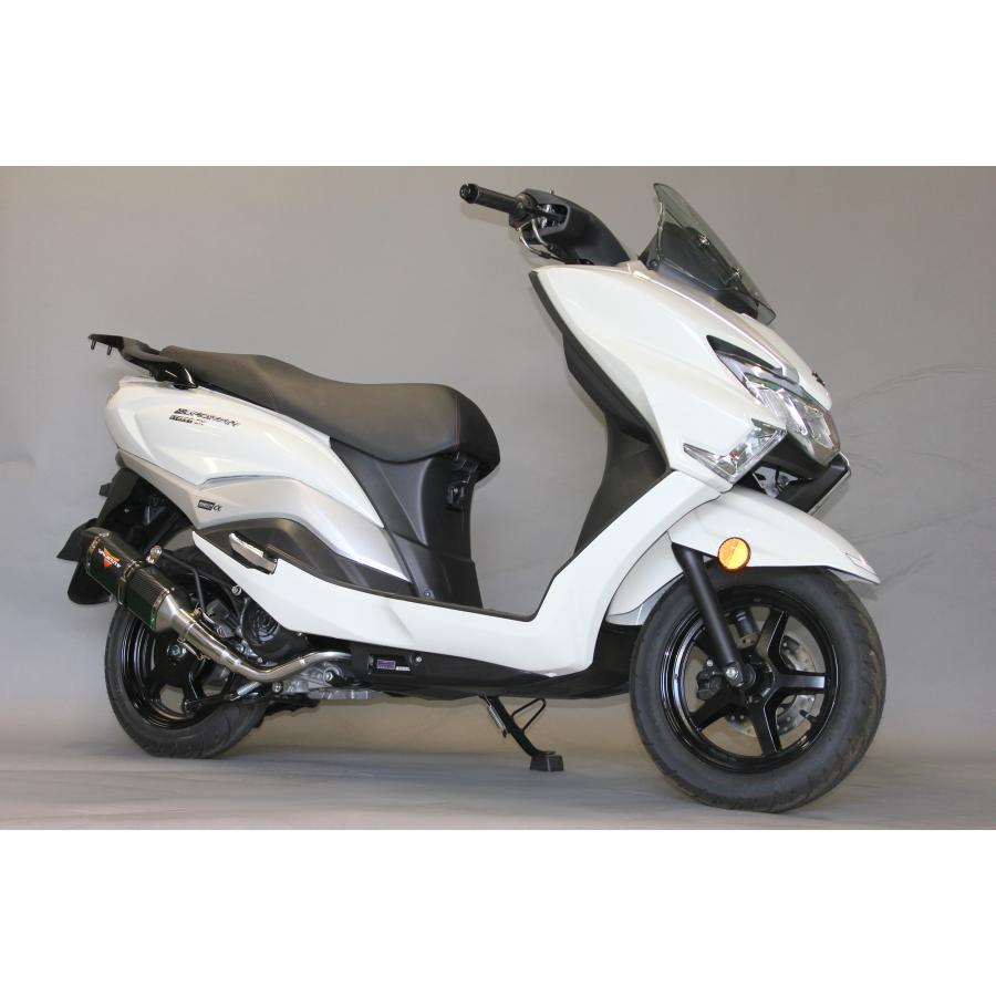 バーグマンストリート125EX バイクマフラー 8BJ-EA23M カルマ カーボンタイプ マフラー バイク用品 フルエキ カスタム パーツ Valiente バリエンテ スズキ｜luvias｜06