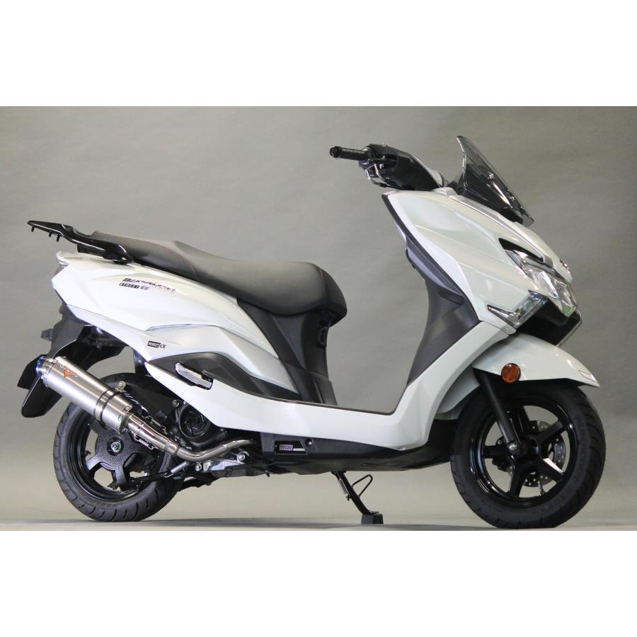 バーグマンストリート125EX バイクマフラー 8BJ-EA23M デュラ チタンソリッド マフラー シルバー カスタム パーツ バイク用 Valiente バリエンテ スズキ_5