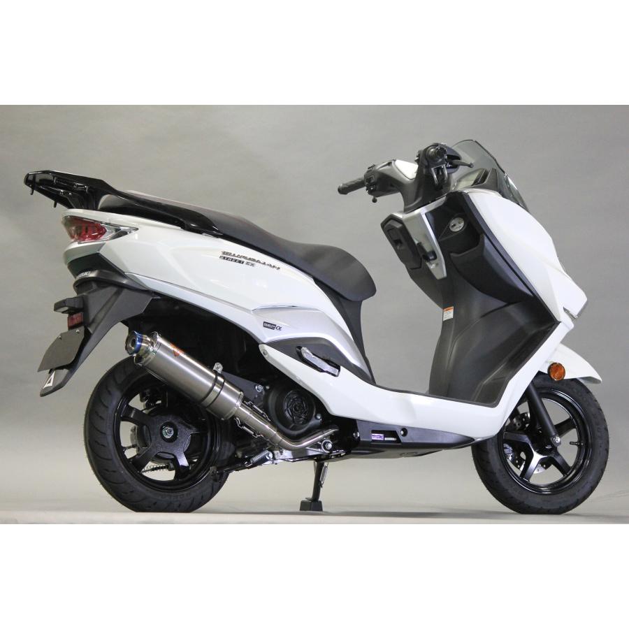 バーグマンストリート125EX バイクマフラー 8BJ-EA23M デュラ チタンソリッド マフラー シルバー カスタム パーツ バイク用 Valiente バリエンテ スズキ_6