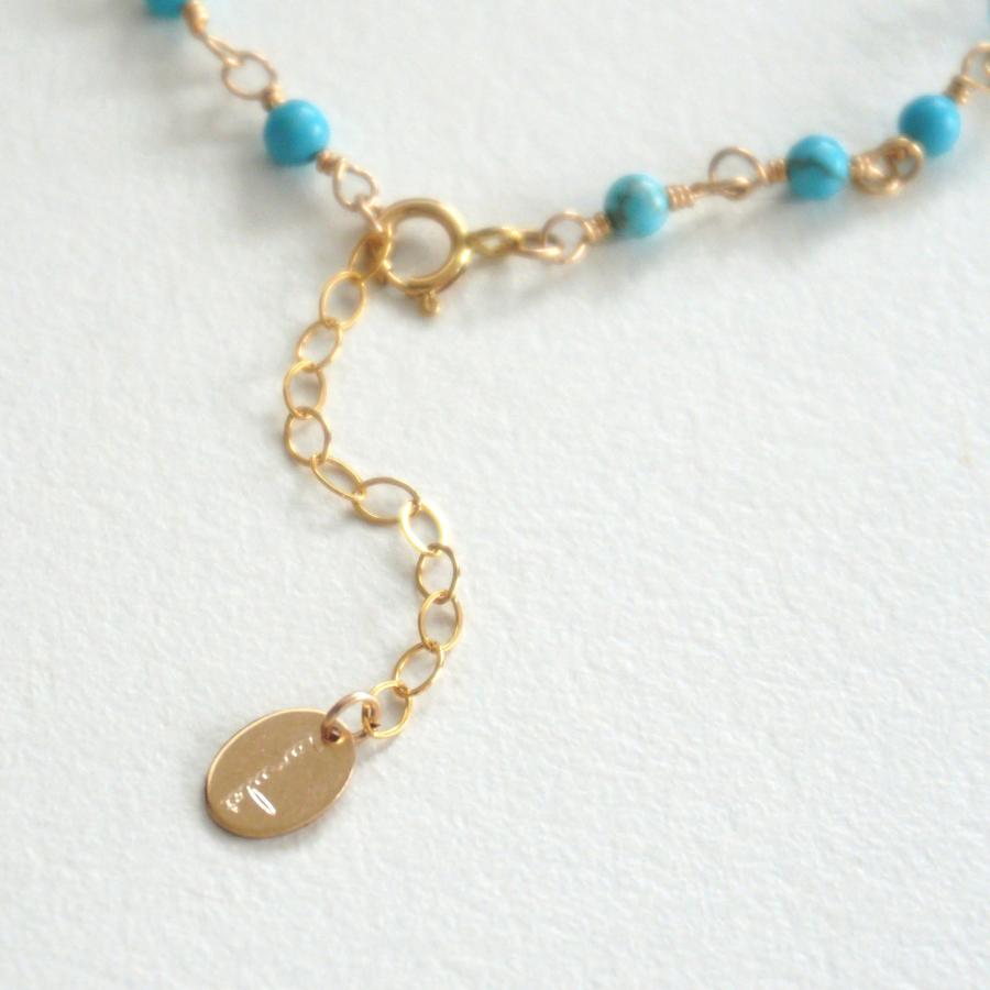 7amulet 14kgf ターコイズ ブレスレット 天然石 k14gf ゴールド