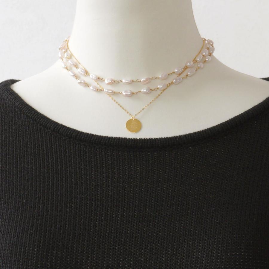 7amulet セブンアミュレット 14KGF ケシパール ロングネックレス 