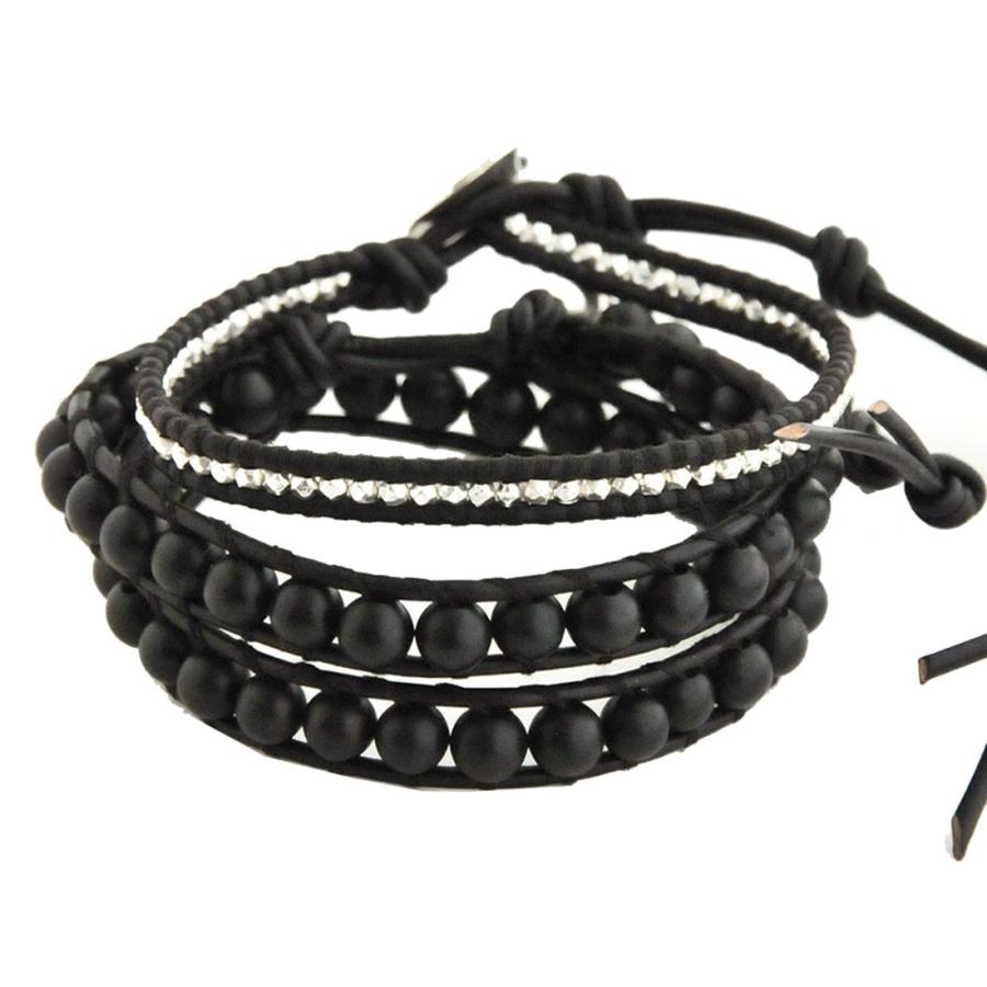 Chan Luu チャンルー メンズ Bsm 1735 Nat Black シルバー ビーズ 1連ラップブレスレット Chanluu 0221 ラブリ 通販 Yahoo ショッピング