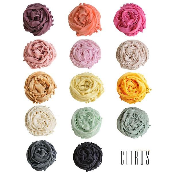 シトラス 【SALE 30%OFF】シトラス CITRUS 無地ポンポン付 コットン