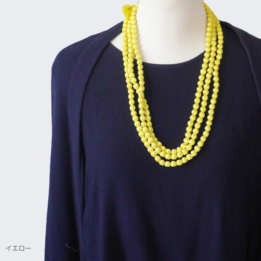 ターコイズ】Citrusシルクネックレス ロング ミニグラデーション4本